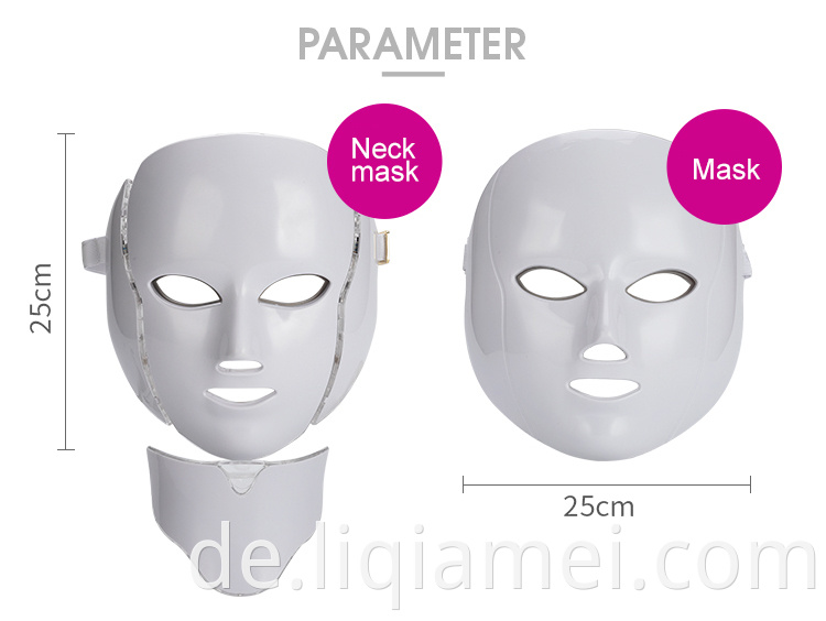 LED -Gesichtsmasken -Therapie Photonhaut Verjüngung LED Halsmaske Schönheit
